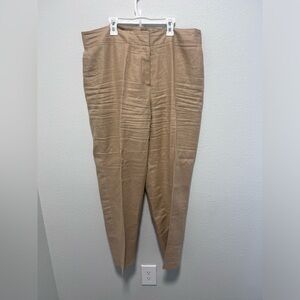 Merona Tan Linen Plus Size Trouser Pants Size 18W